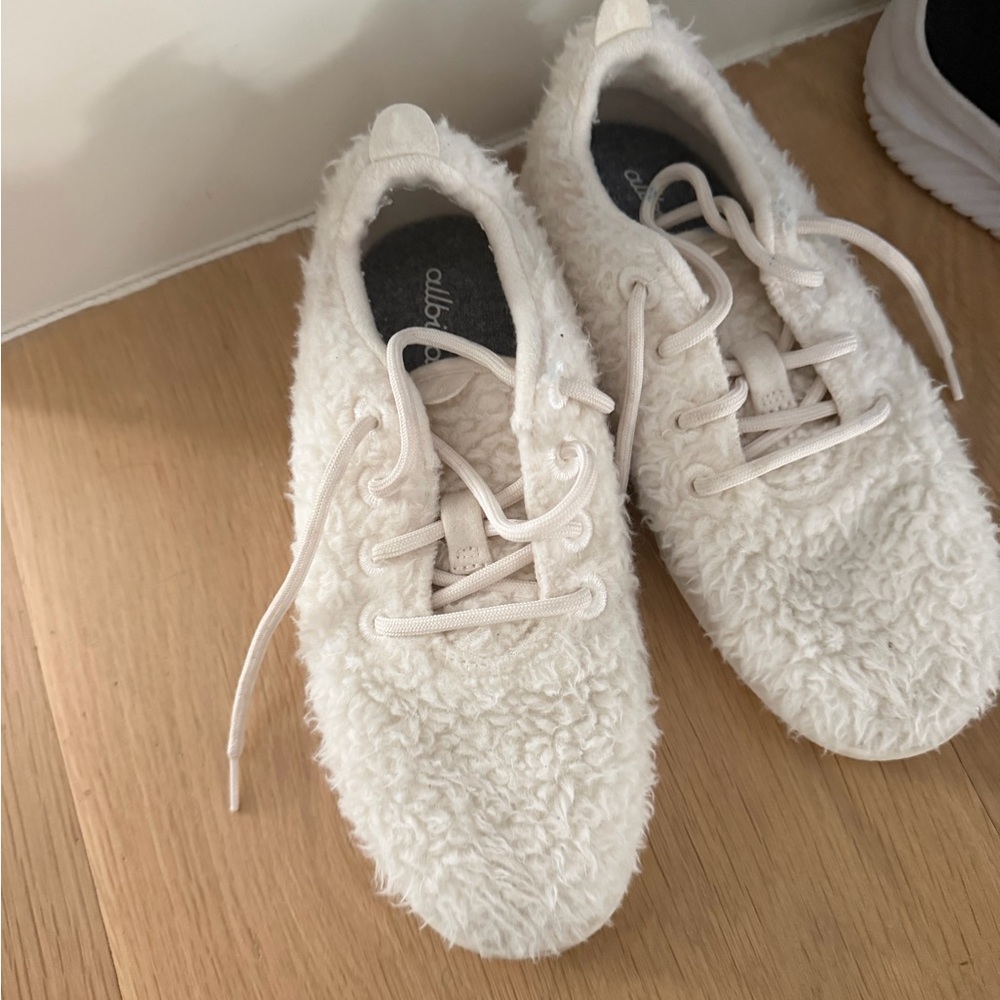 Allbirds Women's Cream Fuzzy Lace-Up Sneakers